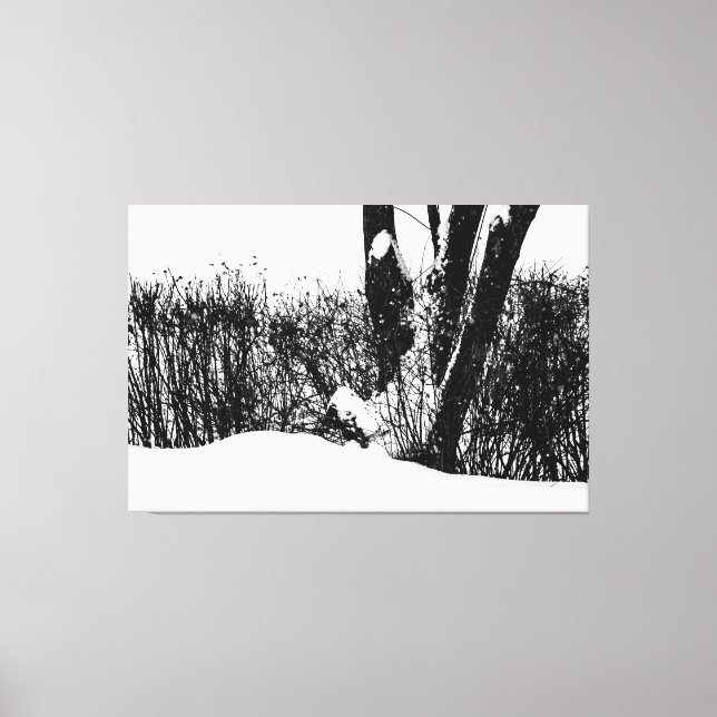 Toile Arbre Et Arbustes En Neige (Recto)