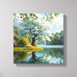 Toile Arbre paysager 3D Forest Texturé Wall Art