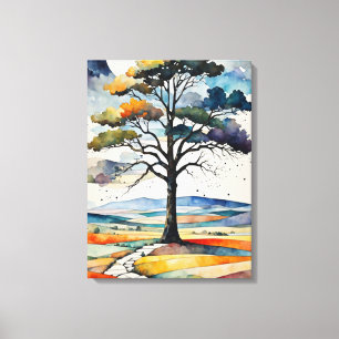 Toile Arbre Solitaire : Un Chemin Moins Voyagé