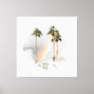 TOILE *~* ARBRE TROPICAL DE PALMIER EXOTIQUE EN COURSE E