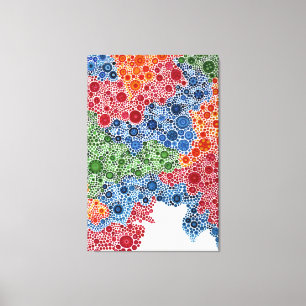 Toile Arc en arc-en-ciel peinture point paysage imprimer