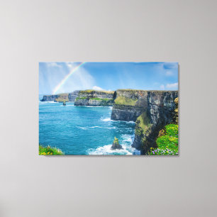 Toile Arc en ciel à Cliff de Moher Landscape