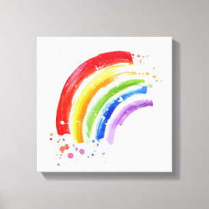 Toile Arc-en-ciel à éclaboussure aquarelle