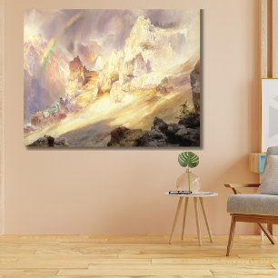 Toile Arc en ciel au-dessus de Yellowstone, Moran 1900