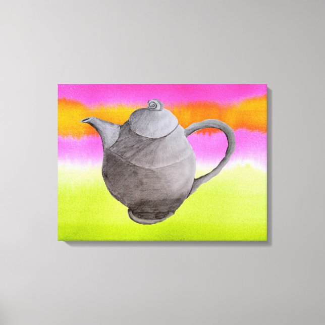 Toile Arc en ciel teapot art cuisine (Recto)