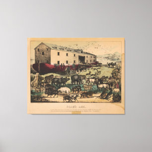 Toile Arche de Noé par Currier & Ives (1868-78)