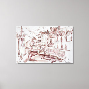 Toile Architecture flamande Gand, Belgique