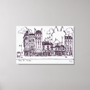 Toile Architecture Haussmann   Rue de Sevres