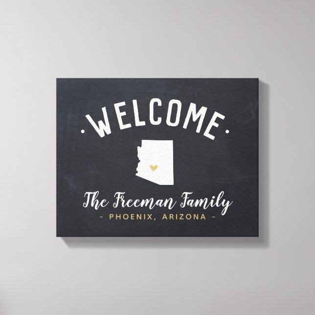 Toile Arizona Family Monogram Affiche de bienvenue (Recto)