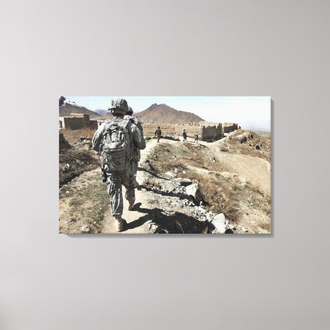 Toile Armée nationale afghane et soldats américains (Recto)