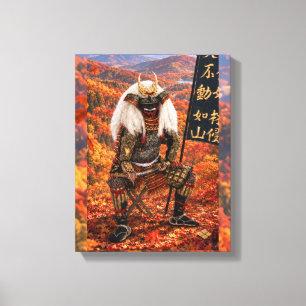 Toile Armure de samouraï Takeda Shingen Automne 11x14