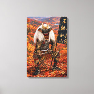 Toile Armure de samouraï Takeda Shingen Automne 16x24