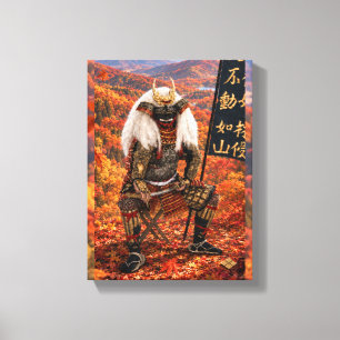 Toile Armure de samouraï Takeda Shingen Automne 9x12
