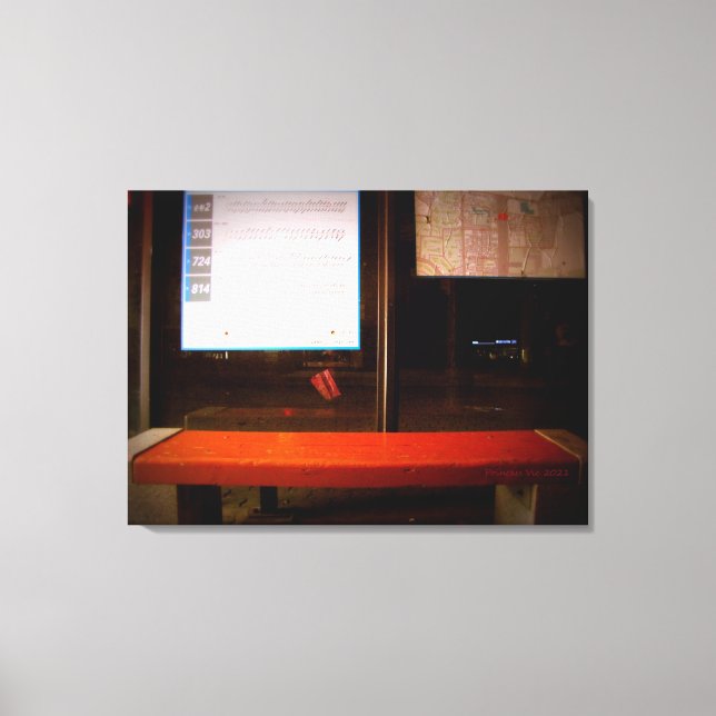 Toile Arrêt de bus solitaire (Recto)