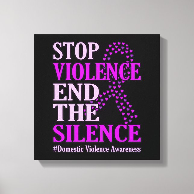 Toile Arrêter la violence et soutenir la violence domest (Recto)