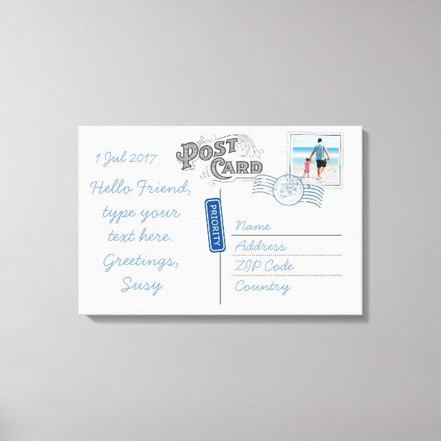 Toile arrière de carte postale personnalisable (Recto)