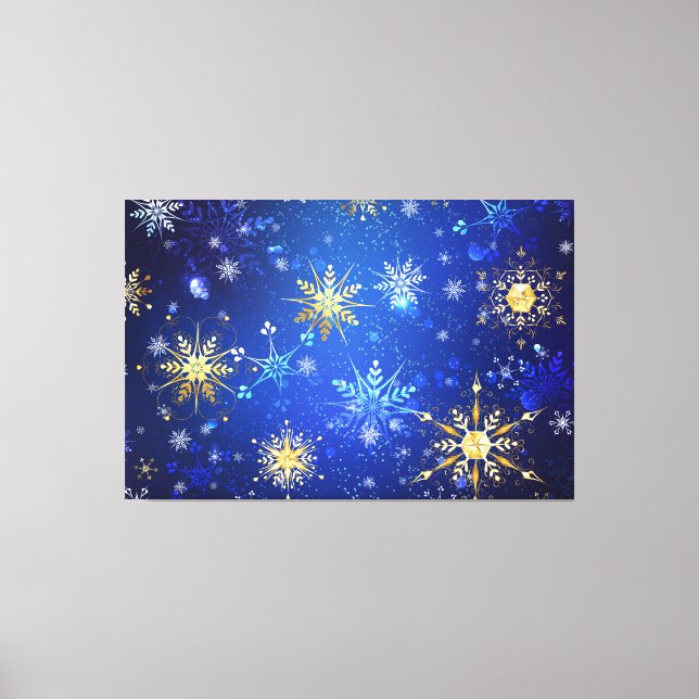 Toile Arrière - plan Bleu XMAS avec des flocons de neige (Recto)