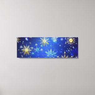 Toile Arrière - plan Bleu XMAS avec des flocons de neige