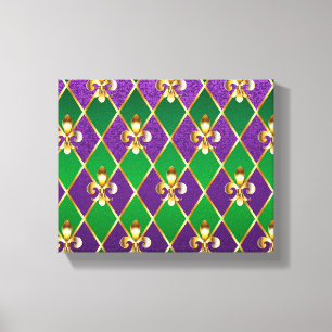 Toile Arrière - plan de bijoux Mardi Gras