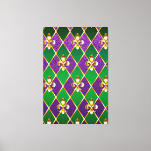 Toile Arrière - plan de bijoux Mardi Gras
