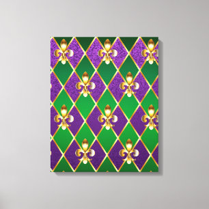 Toile Arrière - plan de bijoux Mardi Gras