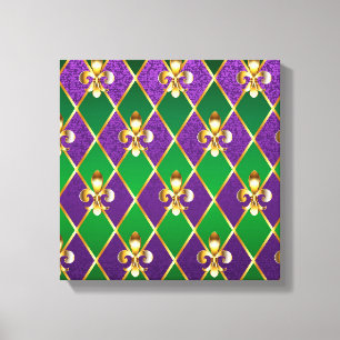 Toile Arrière - plan de bijoux Mardi Gras
