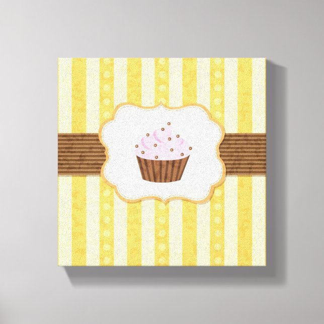 Toile Arrière - plan vintage Cupcake (Recto)