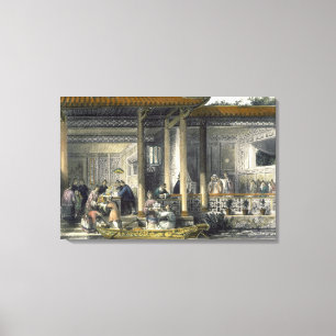 Toile Arrivée des présents de mariage chez le Residen