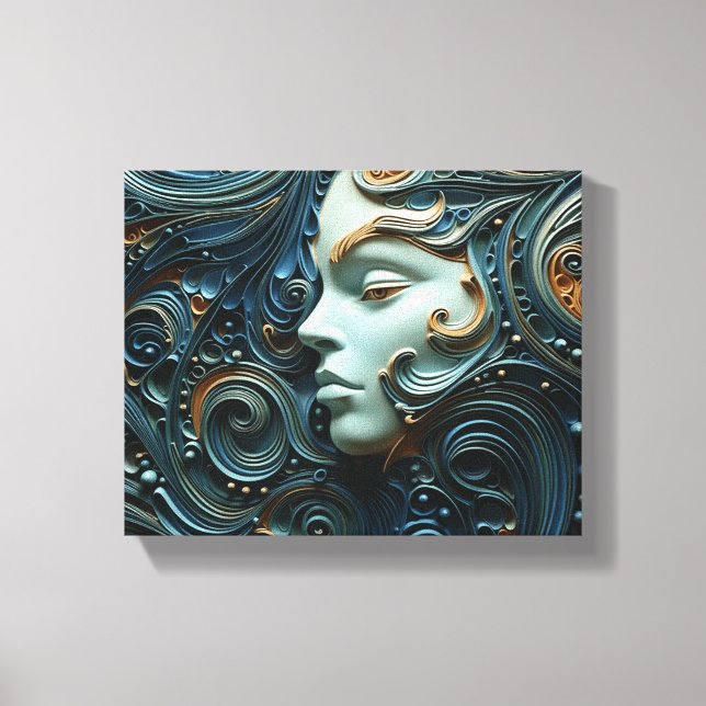 Toile Art 3D de la femme Lune (Recto)
