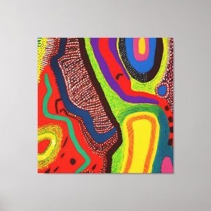 Toile Art Abstrait autochtone Vol 06