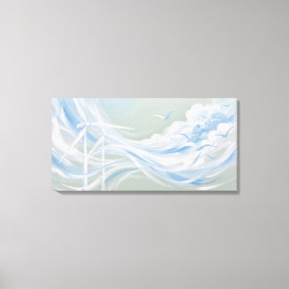 Toile Art abstrait de l'énergie éolienne | Art contempor