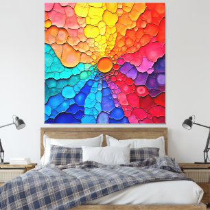 Toile Art abstrait de tourbillon de roue chromatique
