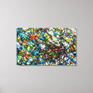 Toile Art Abstrait en verre cassé