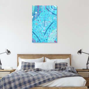 Toile Art abstrait : Étoiles filantes dans le ciel