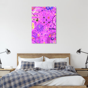 Toile Art abstrait : Glitch violet