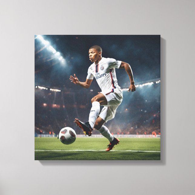 Toile art abstrait Kylian Mbappé (Recto)