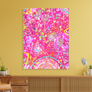 Toile Art abstrait maximaliste : le magasin de bonbons
