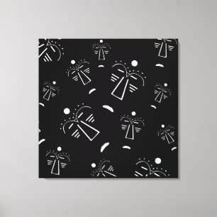 Toile Art abstrait moderne contemporain visage noir