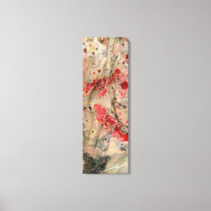 Toile Art Abstrait Moderne Rouge Jaune Vert Marron Noir