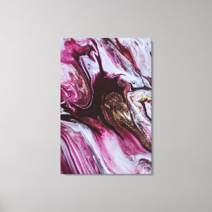 Toile Art Abstrait rose et gras