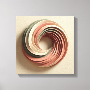 Toile Art abstrait surréaliste en spirale 3D dans des to
