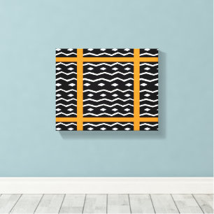 Toile Art africain, Motif ethnique Orange