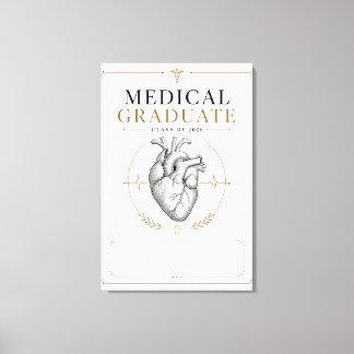 Toile Art anatomique personnalisé pour diplômé en médeci