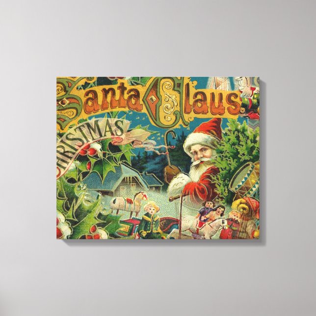 Toile Art antique du Père Noël (Recto)