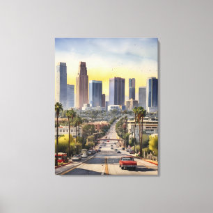Toile art aquarelle à Los Angeles