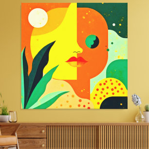 Toile Art bloc couleur face Abstrait