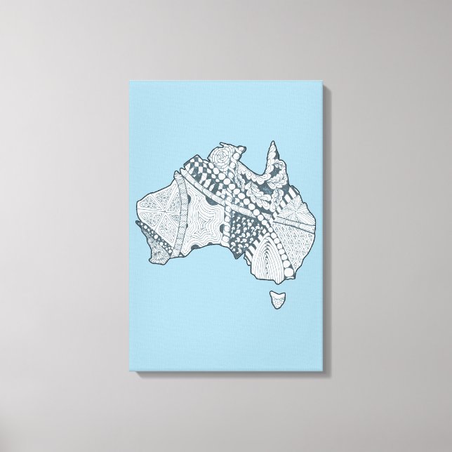 Toile Art carte australien (Recto)