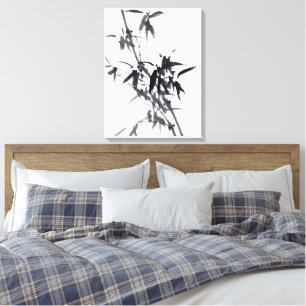 Toile Art chinois avec peinture en bambou