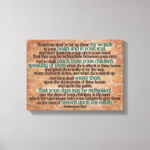 Toile Art chrétien d'écriture sainte de vers de bible 