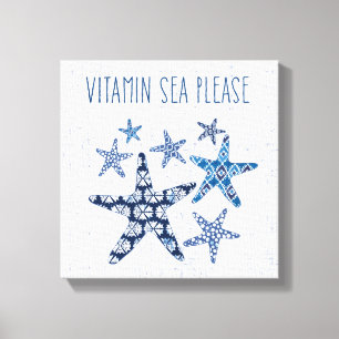 Toile Art côtier Vitamine Mer S'il vous plaît